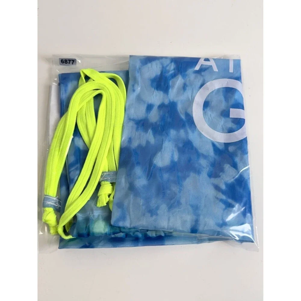 Athleta Girl Blue Tie-Dye Drawstring Backpack Bag